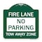 Signmission Designer Series No Parking Tow-Away Zone, Green & White Aluminum Sign, 18" x 18", GW-1818-23605 A-DES-GW-1818-23605 - alternate 1
